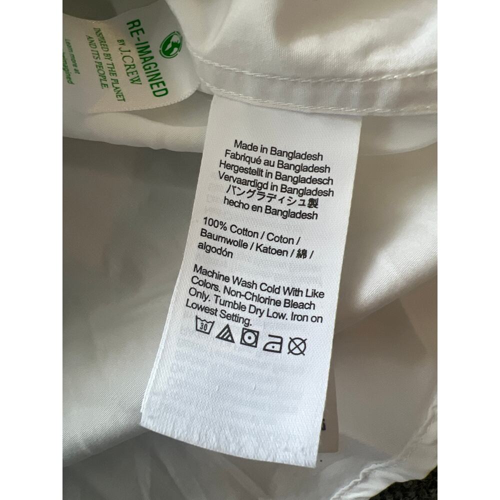 Thomas Mason J.Crew White Poplin Shirt Medium NWT - Picture 12 of 13